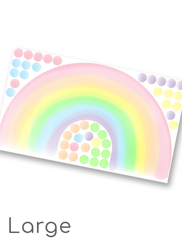 Details about   Pink & Dotty Rainbow Childrens Wall Sticker WS-57882