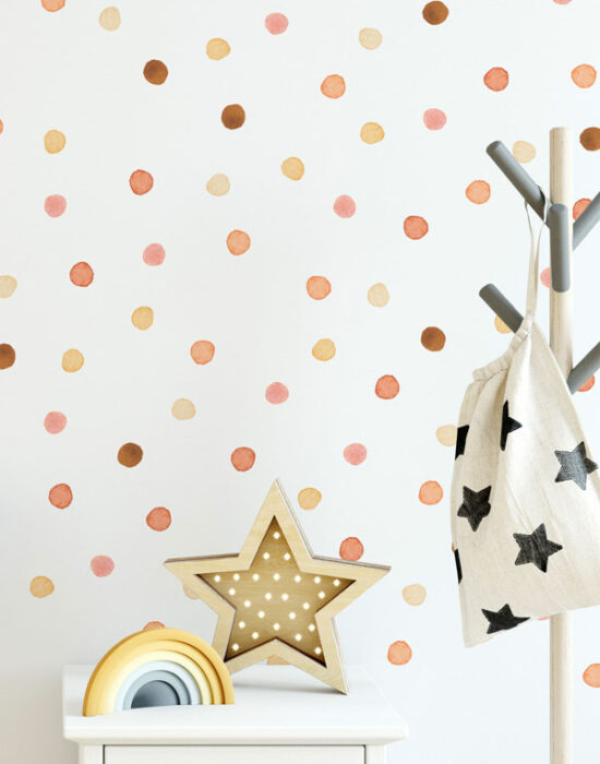 product image. warm earthy tones mini dots decals